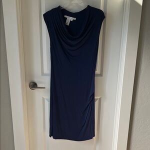 Max Studio Navy Sleeveless Midi Dress